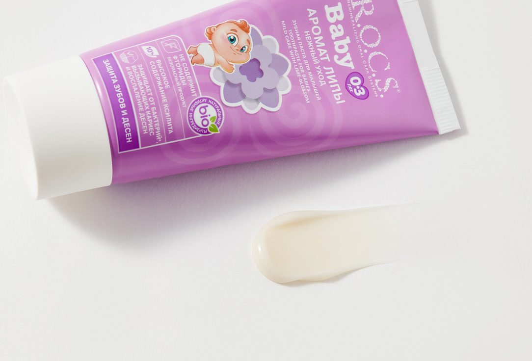 R.O.C.S Toothpaste for Babies 0–3 Years Mild Care with Lima Blossom