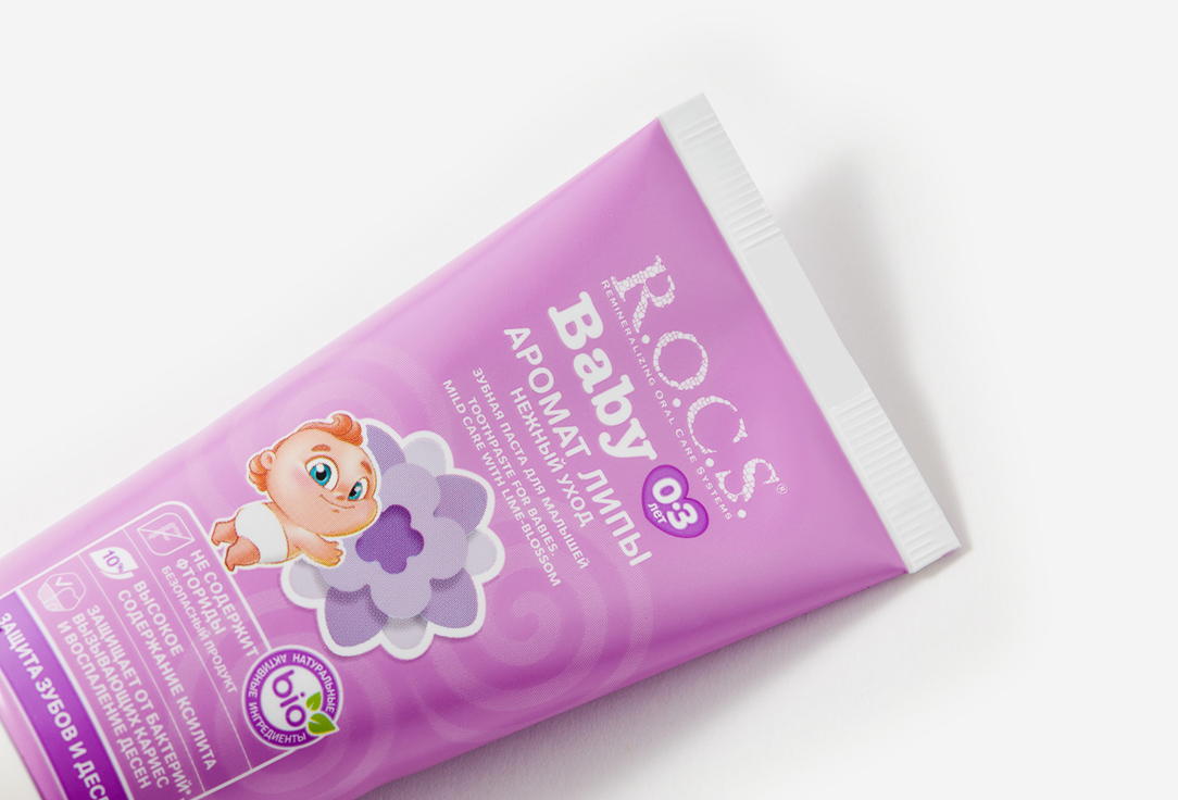 R.O.C.S Toothpaste for Babies 0–3 Years Mild Care with Lima Blossom