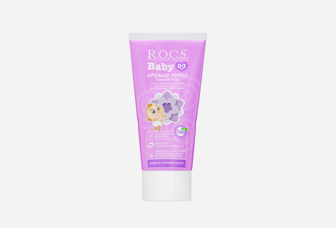 R.O.C.S Toothpaste for Babies 0–3 Years Mild Care with Lima Blossom
