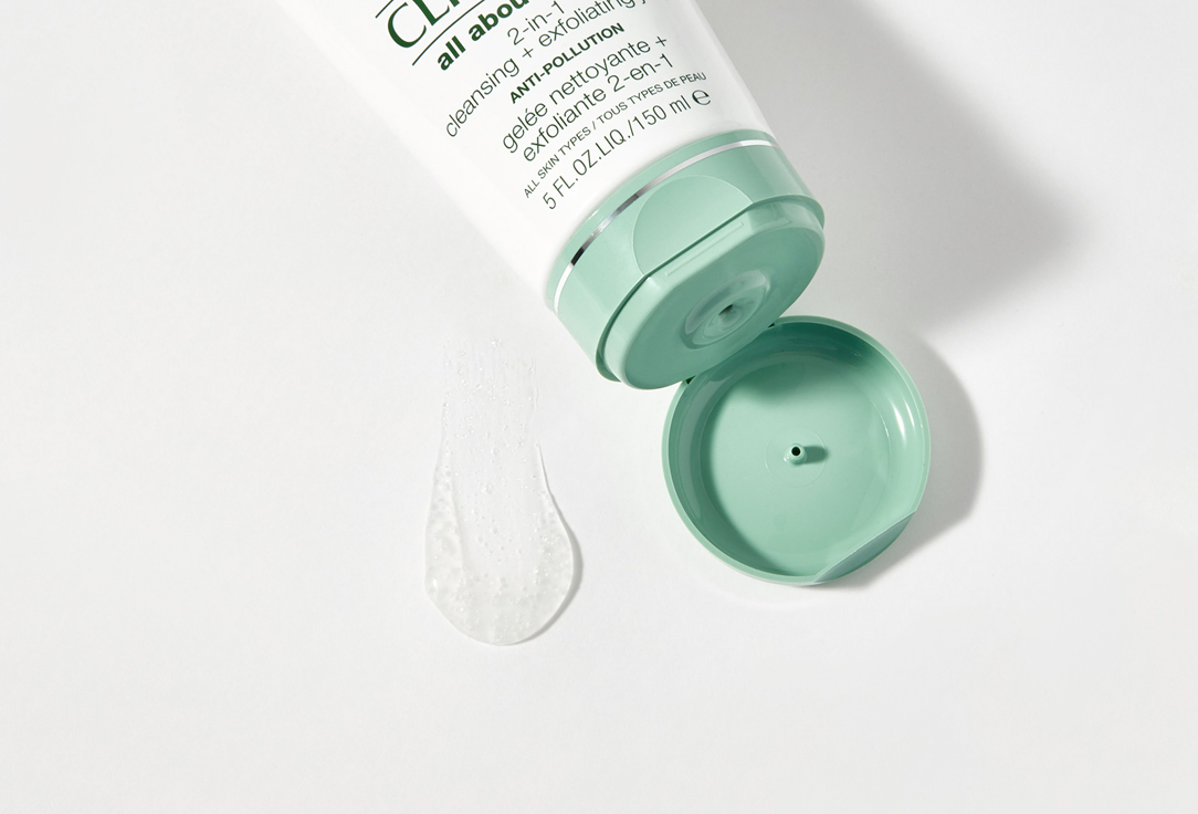 Clinique Очищающее и отшелушивающее желе 2-в-1 2-in-1 Cleansing + Exfoliating Jelly Anti-Pollution