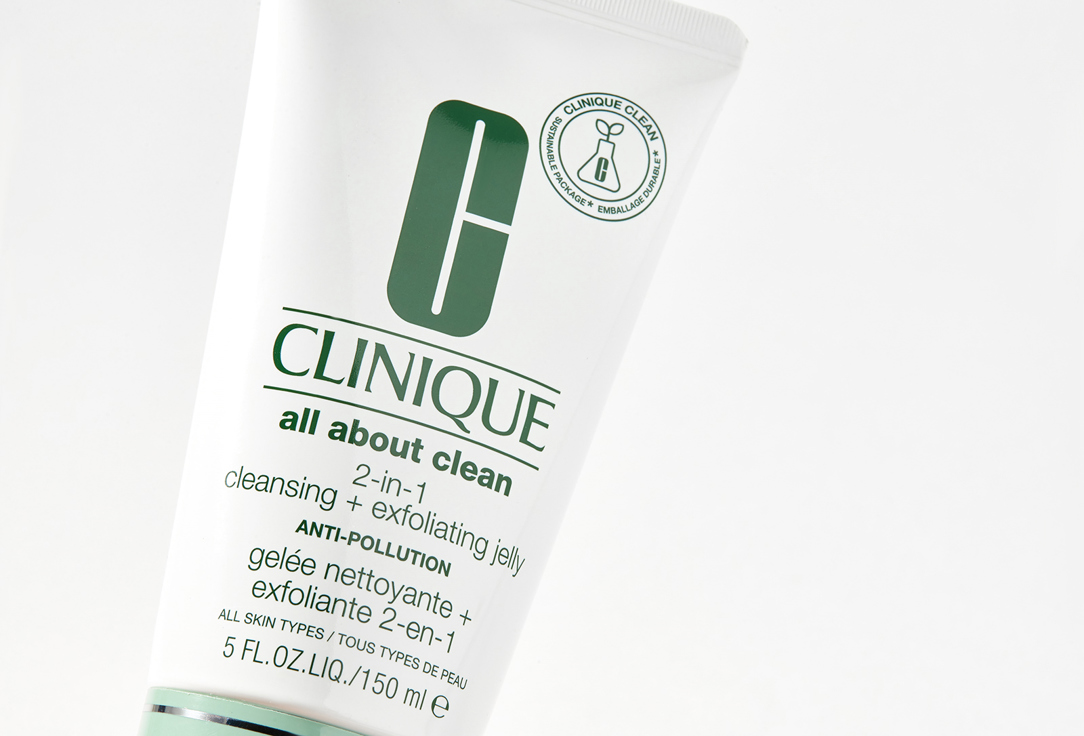 Clinique Очищающее и отшелушивающее желе 2-в-1 2-in-1 Cleansing + Exfoliating Jelly Anti-Pollution
