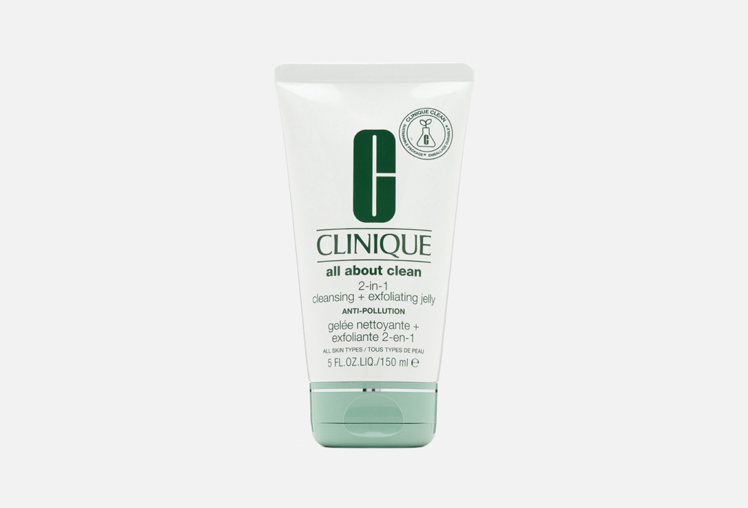 Clinique Очищающее и отшелушивающее желе 2-в-1 2-in-1 Cleansing + Exfoliating Jelly Anti-Pollution