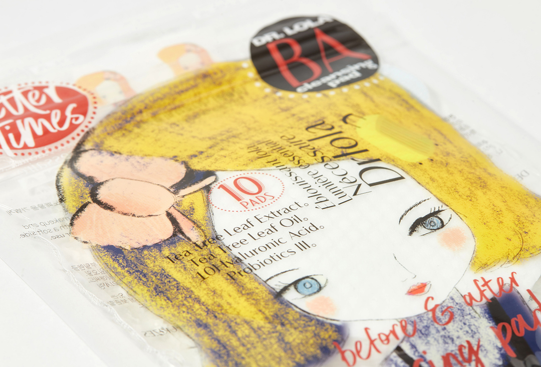 Dr. Lola Face Cleansing Pads before & after