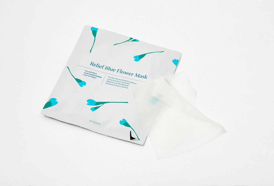 HYGGEE Face calming Mask Relief blue flower