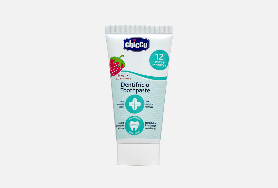 CHICCO Toothpaste for kids 1-5 years Strawberry No Fluoride Toothpaste 50 ml CHICCO Toothpaste for kids 1-5 years Strawberry No Fluoride Toothpaste