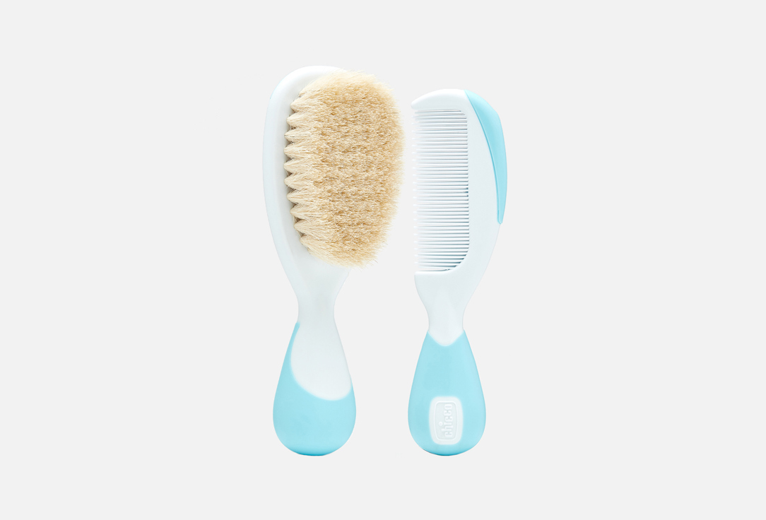 CHICCO Baby Haircare Accessories Baby Moments Light Blue Brush & Comb