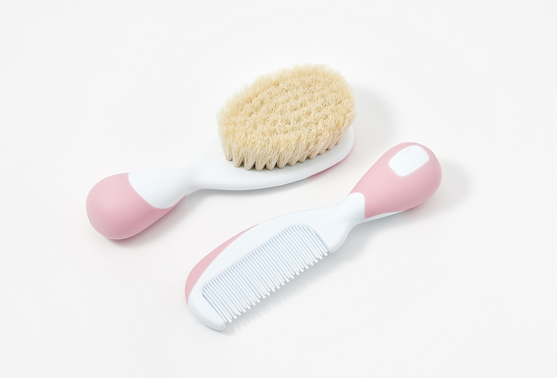 CHICCO Baby Haircare Accessories Baby Moments Pink Brush & Comb