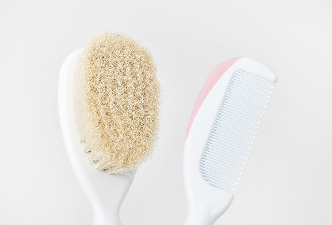 CHICCO Baby Haircare Accessories Baby Moments Pink Brush & Comb