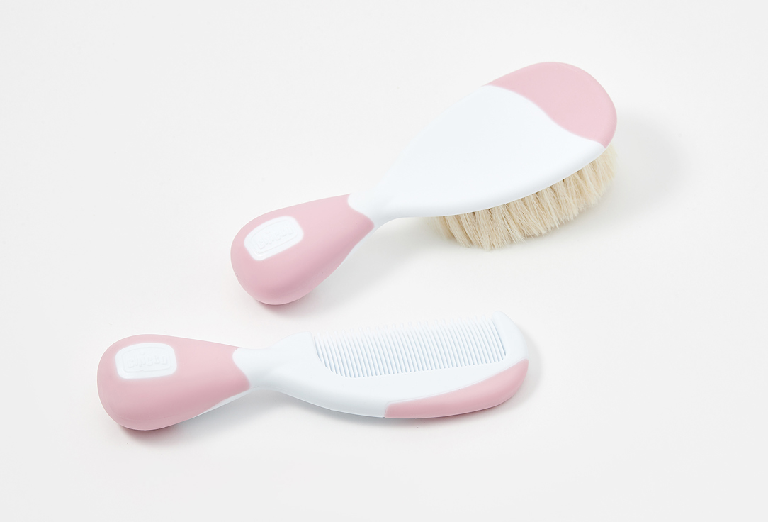 CHICCO Baby Haircare Accessories Baby Moments Pink Brush & Comb