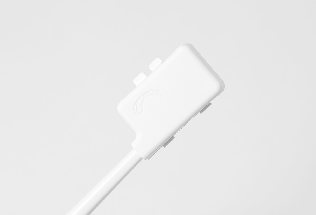 PIUMA Medium toothbrush with stand PURE WHITE
