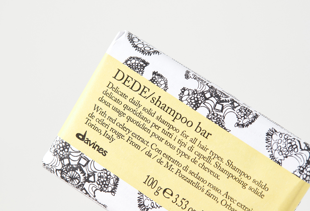 Davines Hydrating Shampoo for dry and dehydrated hair DEDE shampoo bar