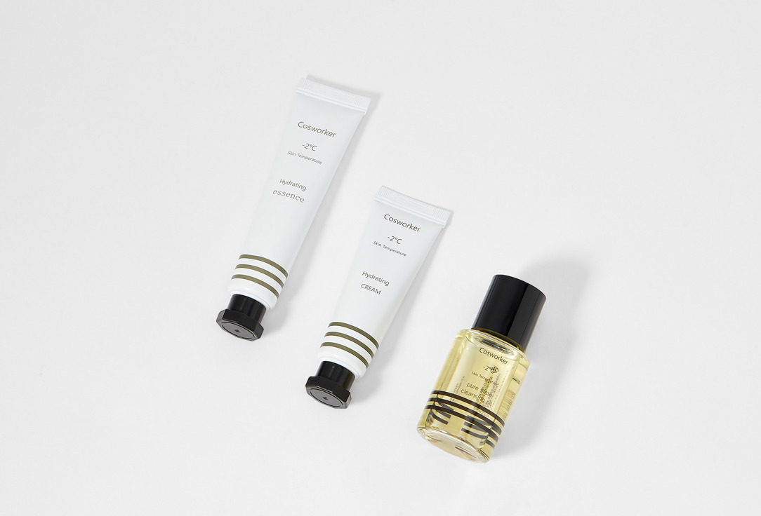 Cosworker Face cleansing oil, Face essence, Face cream set -2° Skin Temperature 3 pcs Cosworker Face cleansing oil, Face essence, Face cream set -2° Skin Temperature