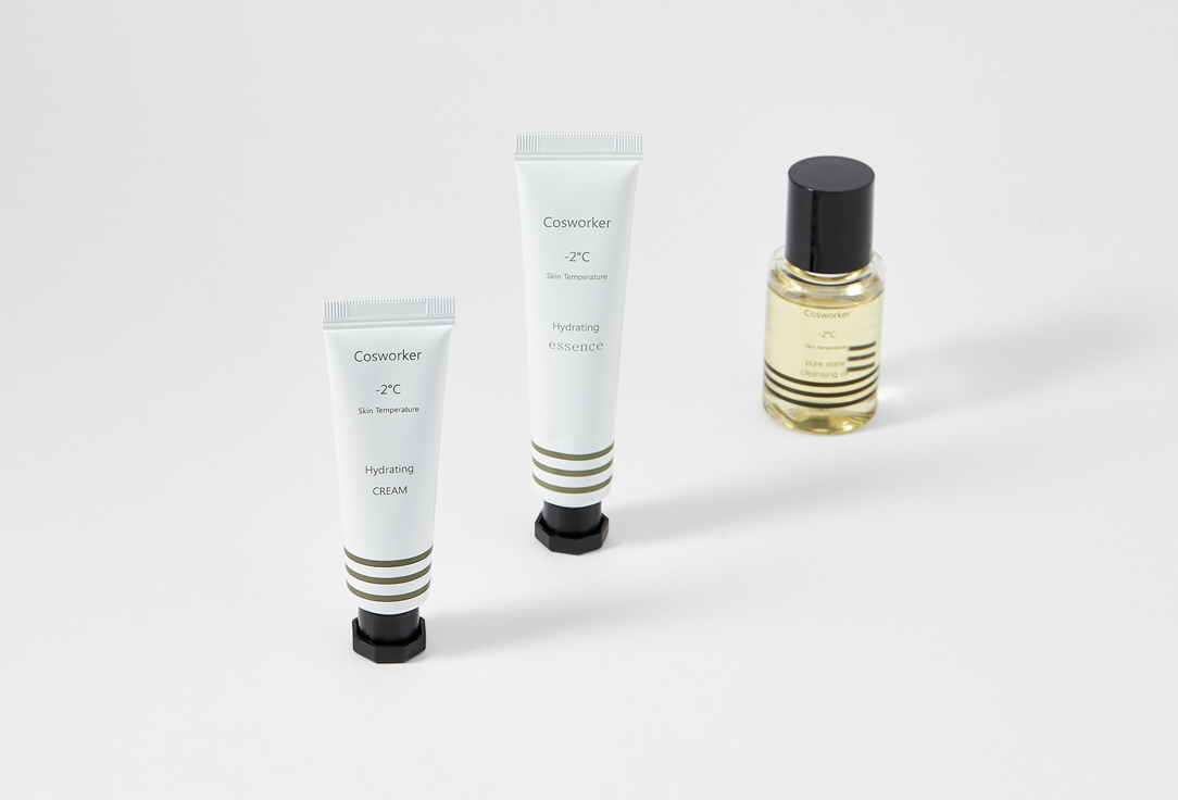 Cosworker Face cleansing oil, Face essence, Face cream set -2° Skin Temperature 3 pcs Cosworker Face cleansing oil, Face essence, Face cream set -2° Skin Temperature
