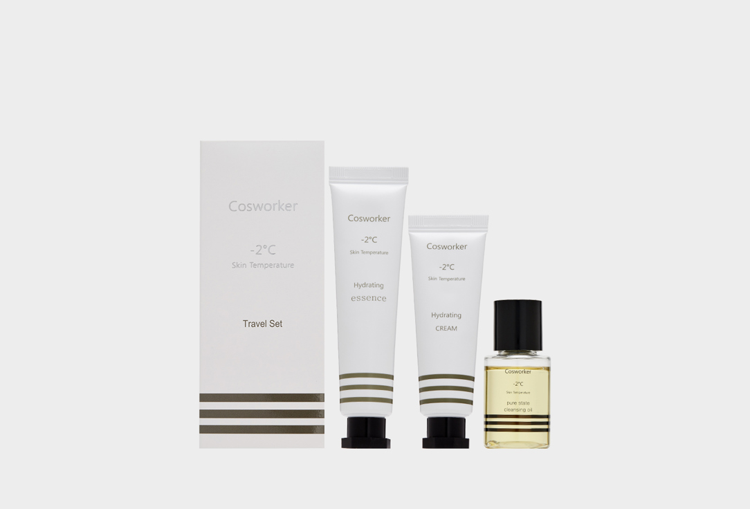 Cosworker Face cleansing oil, Face essence, Face cream set -2° Skin Temperature 3 pcs Cosworker Face cleansing oil, Face essence, Face cream set -2° Skin Temperature