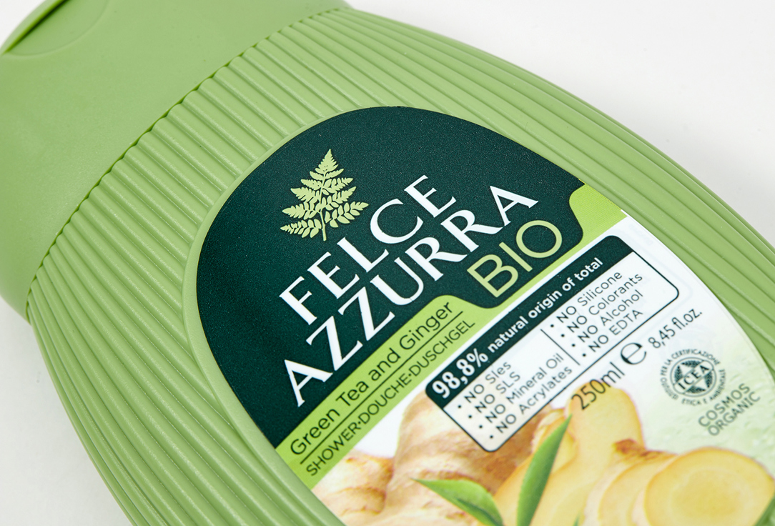 FELCE AZZURRA Shower Gel Green Tea & Ginger 250 ml FELCE AZZURRA Shower Gel Green Tea & Ginger