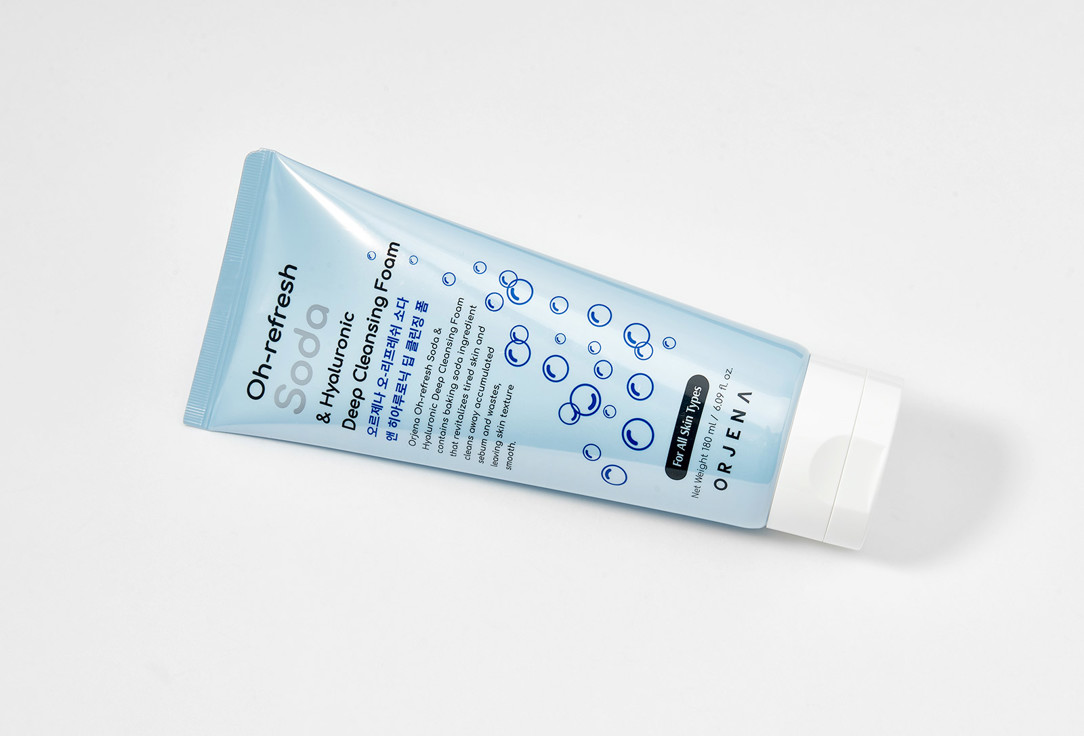 أورجينا رغوة تنظيف الوجه أو-رفريش سودا آند هايالورونيك ديپ 180 مل أورجينا رغوة تنظيف الوجه أو-رفريش سودا آند هايالورونيك ديپ