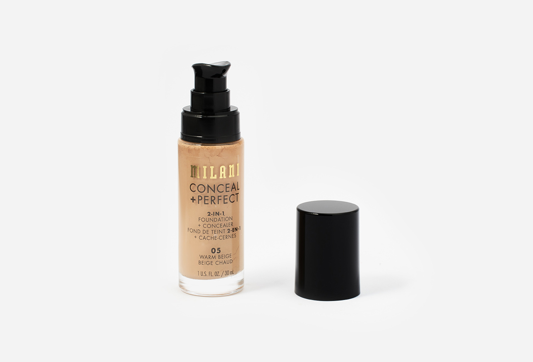 MILANI Satin Matte Liquid Foundation Conceal + Perfect 2-In-1