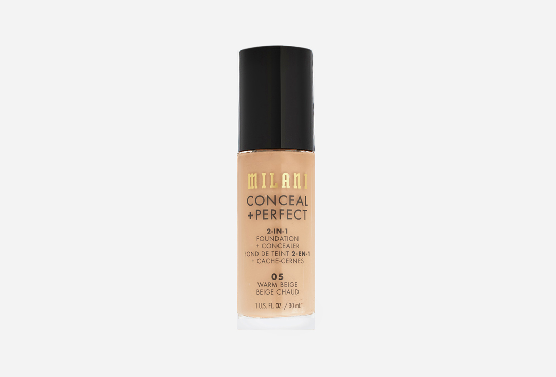 MILANI Satin Matte Liquid Foundation Conceal + Perfect 2-In-1