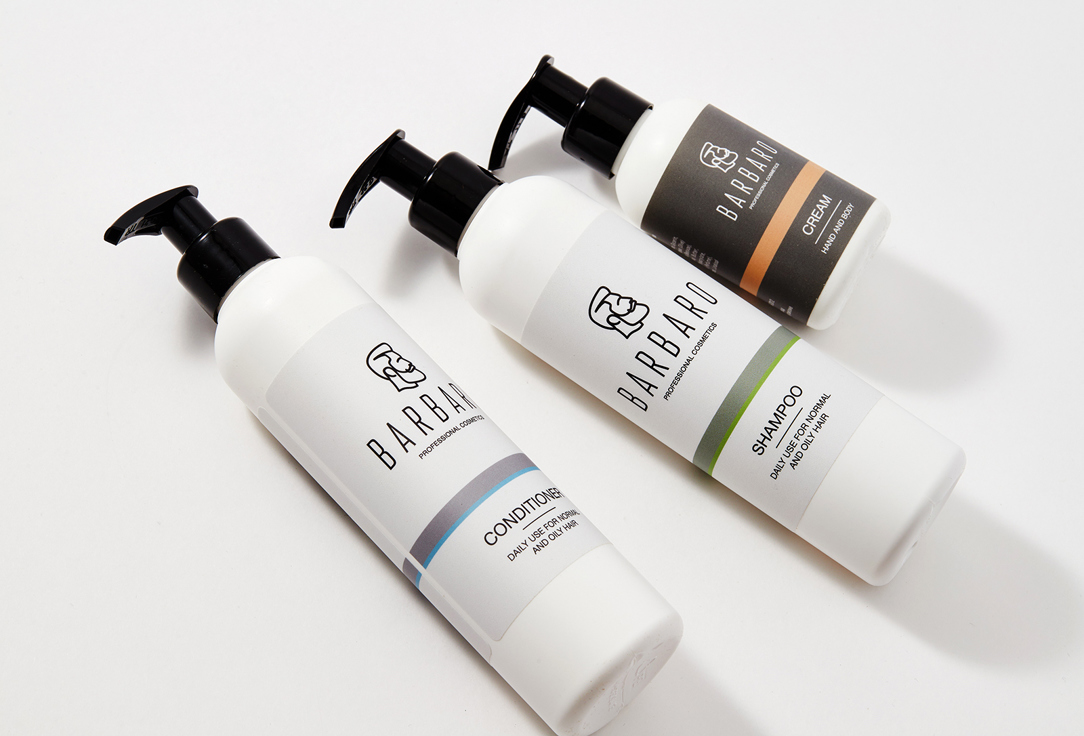 BARBARO Shampoo & Conditioner & Hand and body cream Set chic 3 pcs BARBARO Shampoo & Conditioner & Hand and body cream Set chic