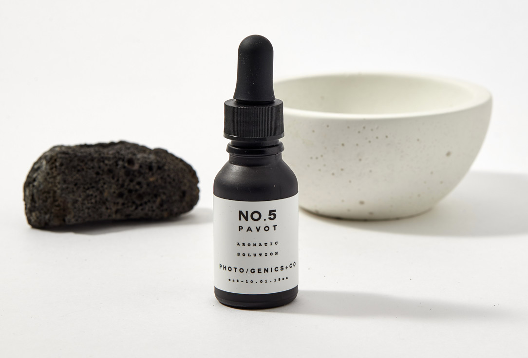 PHOTO-GENICS + CO Aromatic Set: Perfume, Bowl, Rocks No.5 Pavot Lava Rock Set