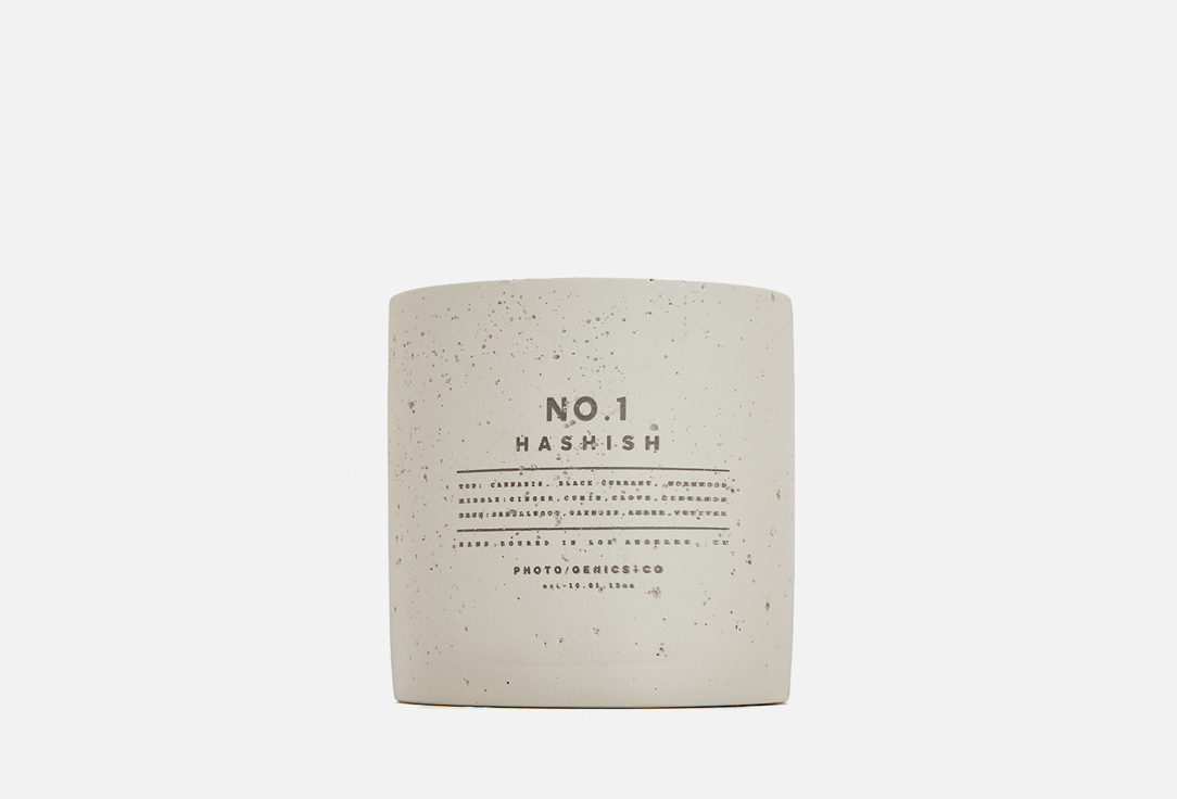 PHOTO-GENICS + CO Concrete Scented Candle No.1 Hashish 255 g PHOTO-GENICS + CO Concrete Scented Candle No.1 Hashish