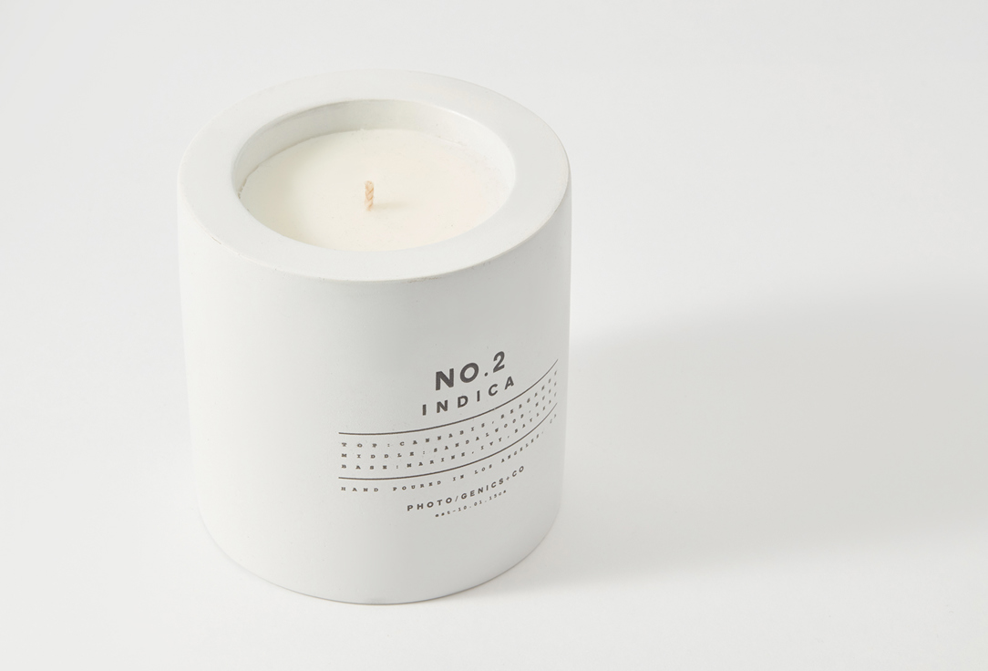 PHOTO-GENICS + CO Concrete Scented Candle No.2 Indica 255 g PHOTO-GENICS + CO Concrete Scented Candle No.2 Indica