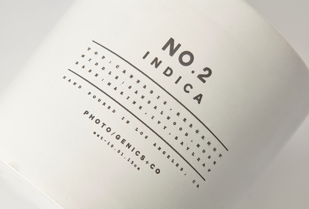 PHOTO-GENICS + CO Concrete Scented Candle No.2 Indica 255 g PHOTO-GENICS + CO Concrete Scented Candle No.2 Indica