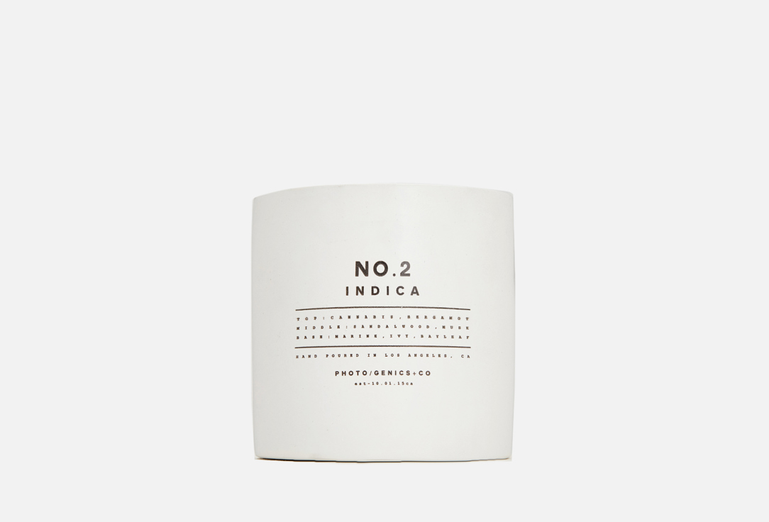PHOTO-GENICS + CO Concrete Scented Candle No.2 Indica 255 g PHOTO-GENICS + CO Concrete Scented Candle No.2 Indica
