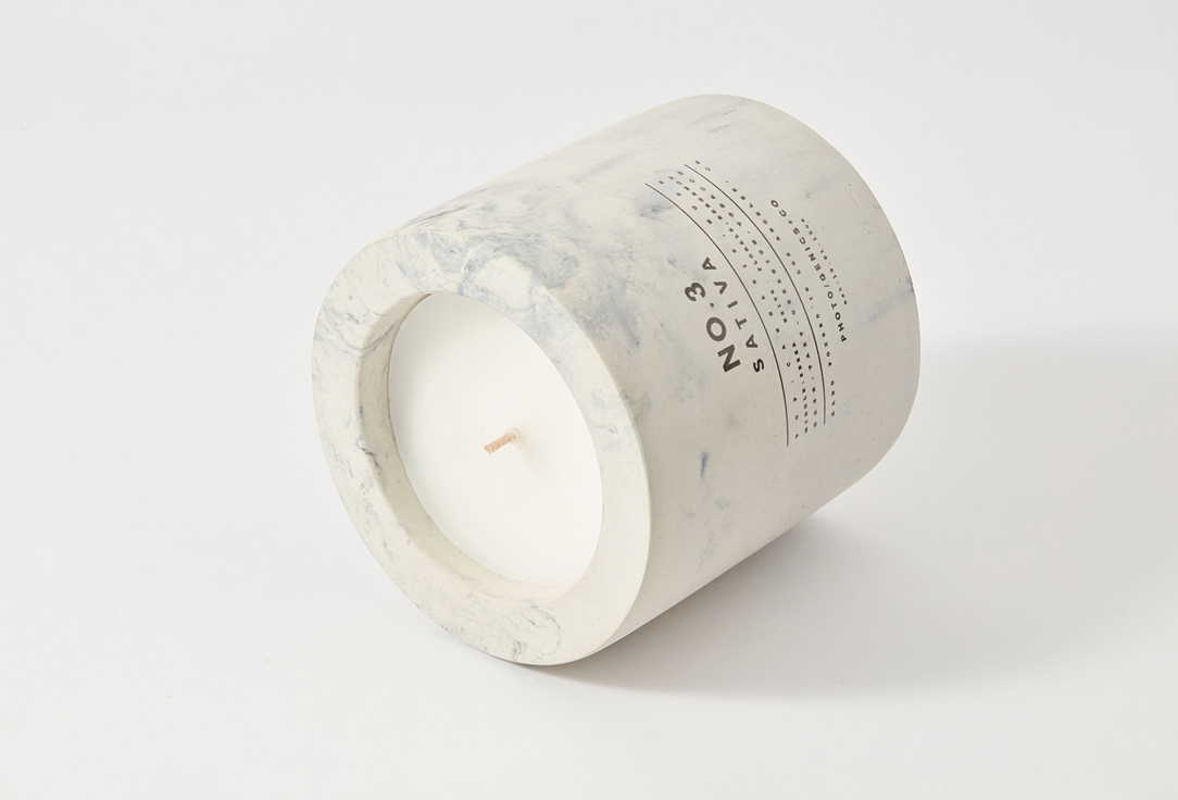 PHOTO-GENICS + CO Concrete Scented Candle No.3 Sativa 255 g PHOTO-GENICS + CO Concrete Scented Candle No.3 Sativa