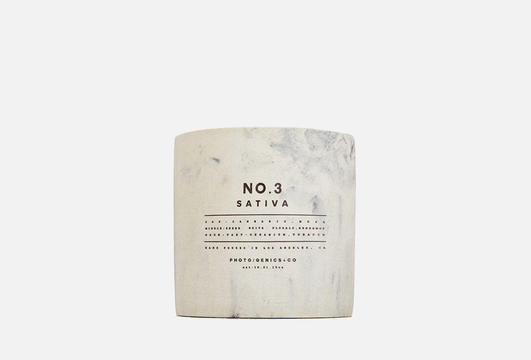 PHOTO-GENICS + CO Concrete Scented Candle No.3 Sativa 255 g PHOTO-GENICS + CO Concrete Scented Candle No.3 Sativa