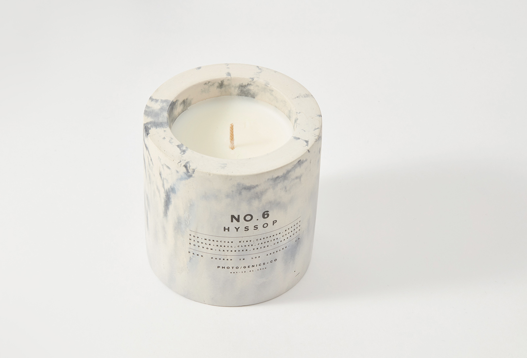 PHOTO-GENICS + CO Concrete Scented Candle No.6 Hyssop