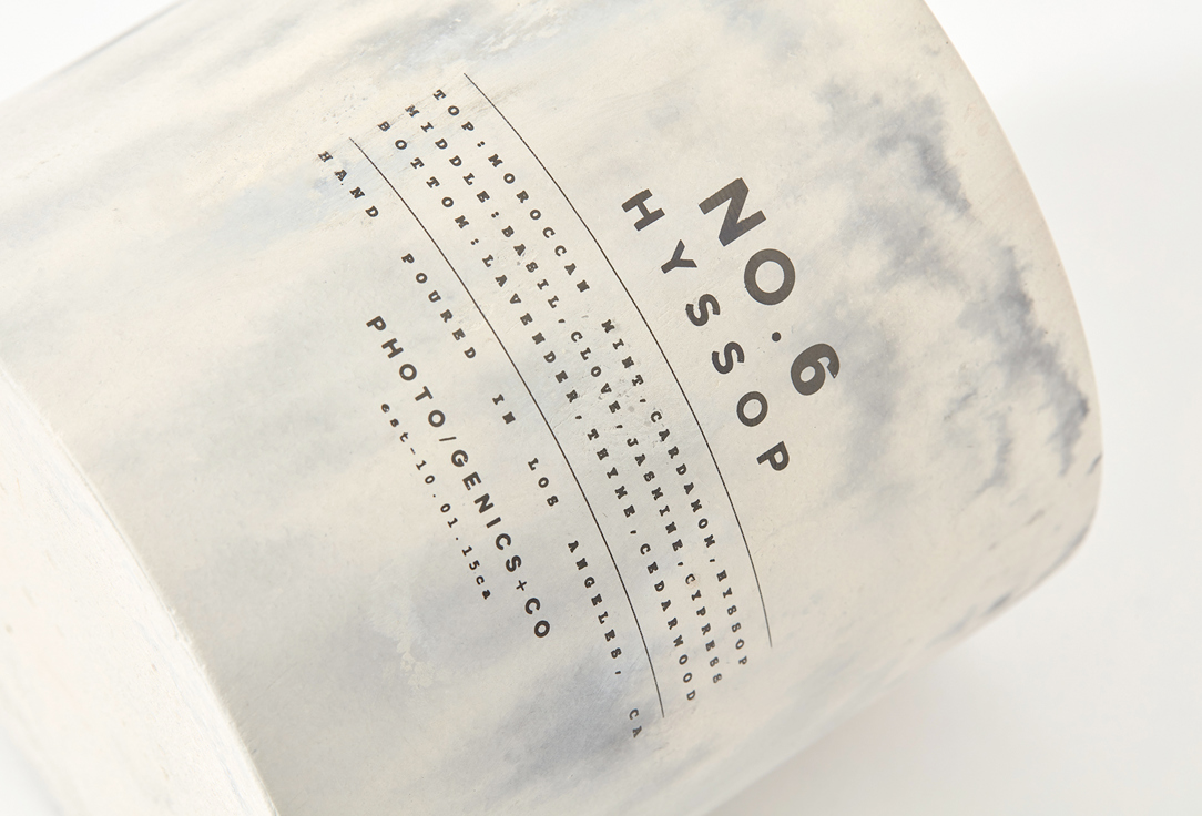 PHOTO-GENICS + CO Concrete Scented Candle No.6 Hyssop