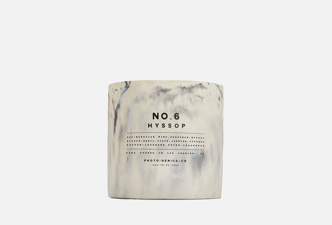 PHOTO-GENICS + CO Concrete Scented Candle No.6 Hyssop