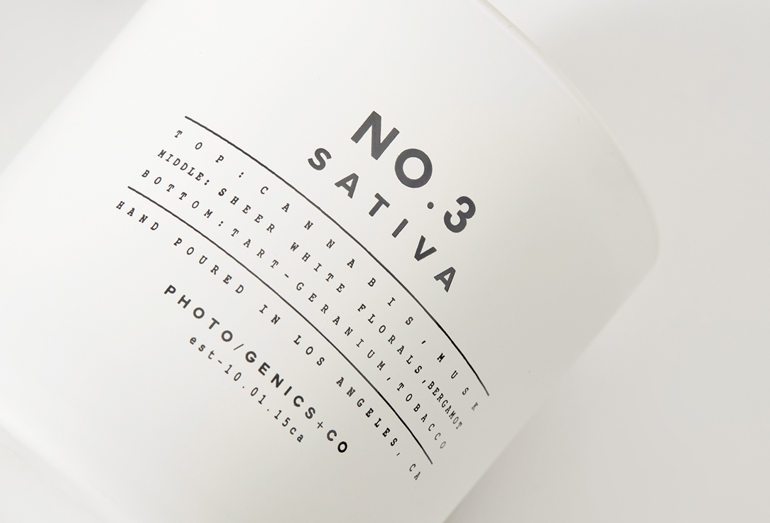PHOTO-GENICS + CO Décor Scented Candle No.3 Sativa