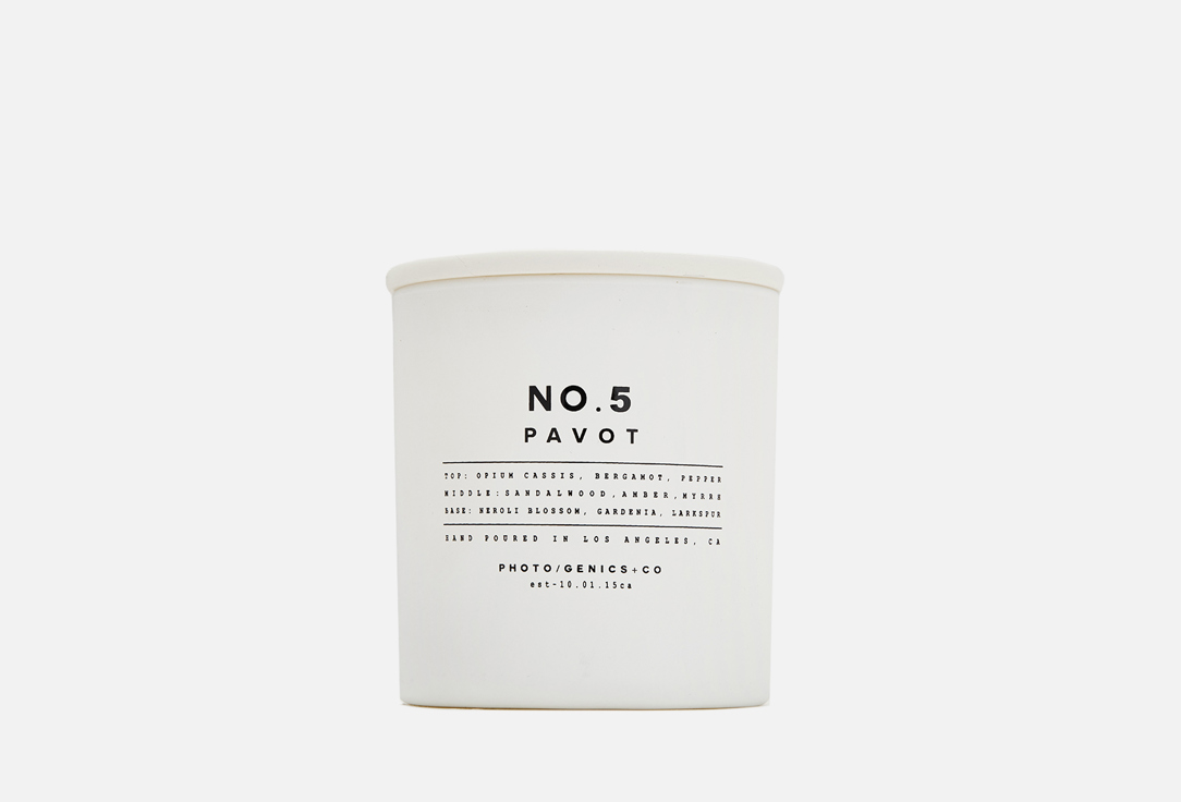 PHOTO-GENICS + CO Décor Scented Candle No.5 Pavot 226 g PHOTO-GENICS + CO Décor Scented Candle No.5 Pavot