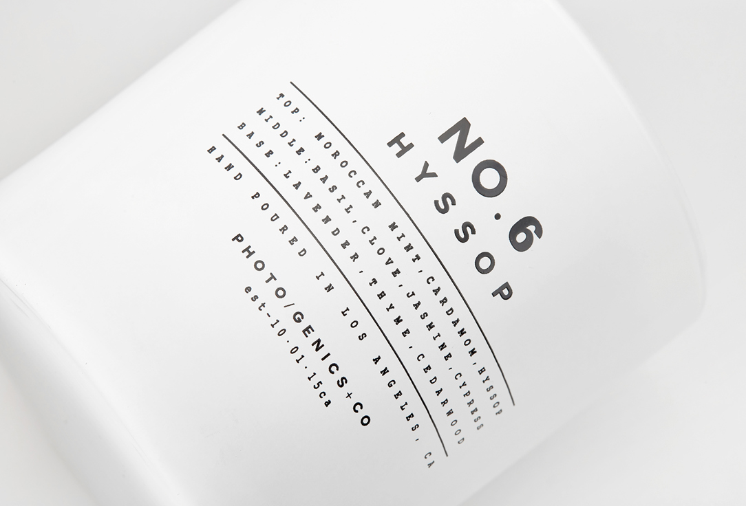 PHOTO-GENICS + CO Décor Scented Candle No.6 Hyssop 226 g PHOTO-GENICS + CO Décor Scented Candle No.6 Hyssop