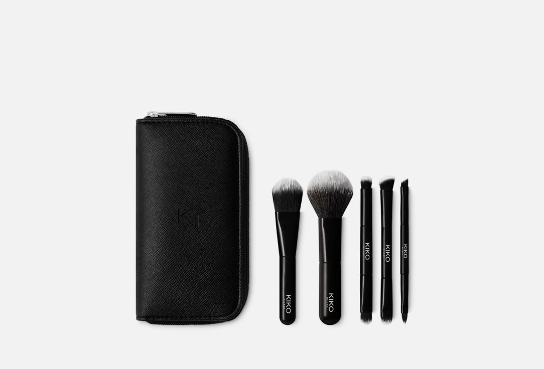 KIKO Milano Chic travel pouch with 8 multitasking Brush Set Travel Brush