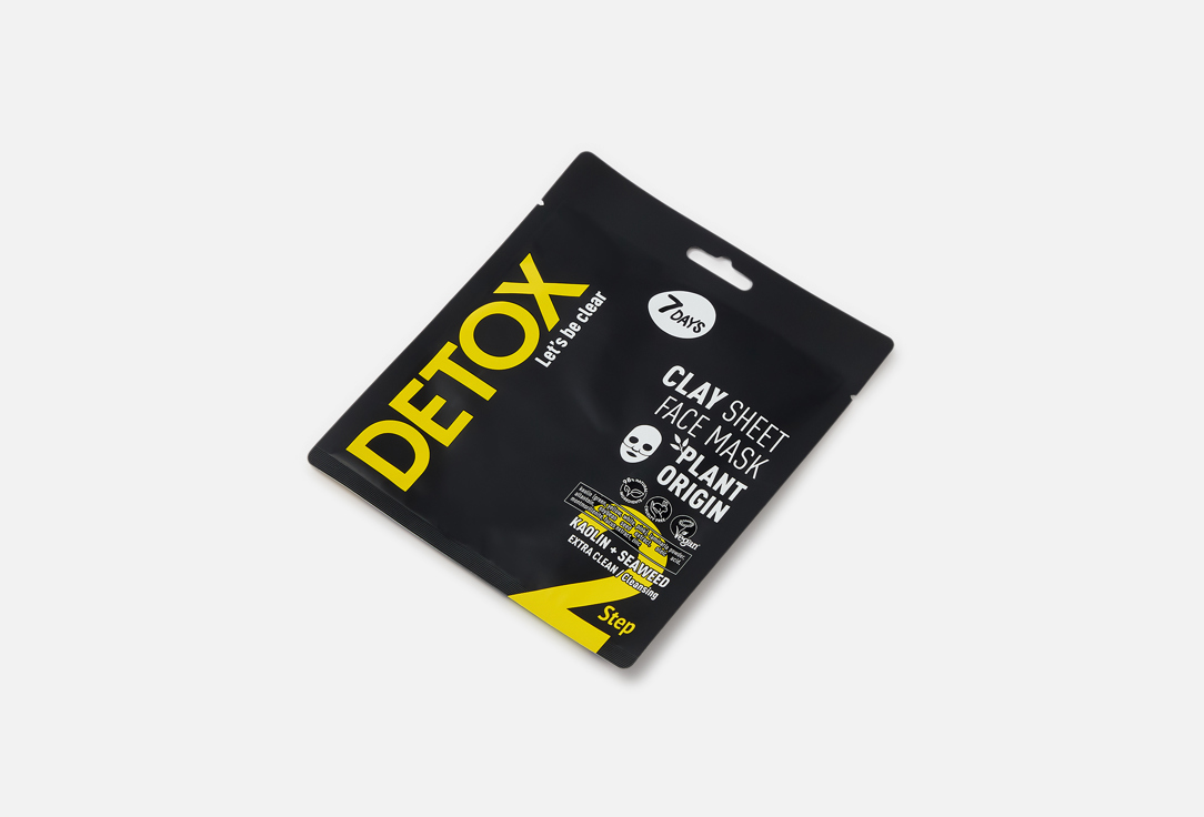 7DAYS Pore Cleansing Clay Face Sheet Mask DETOX
