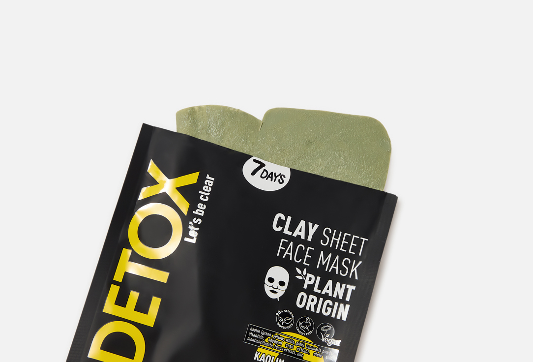 7DAYS Pore Cleansing Clay Face Sheet Mask DETOX