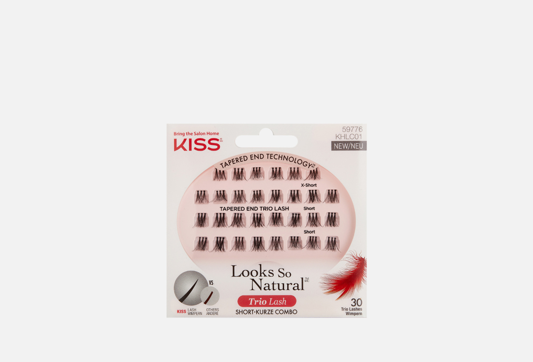 KISS NEW YORK Professional Trio False Lashes Short Haute Couture