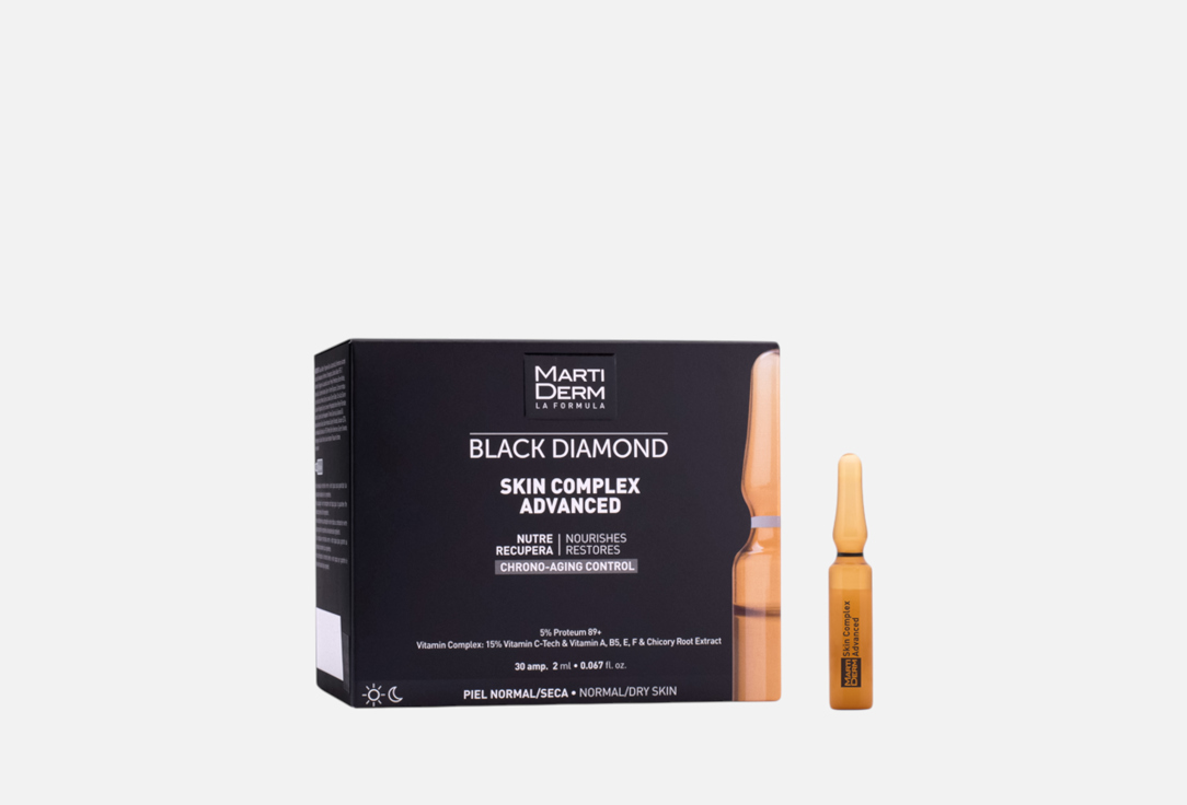 Martiderm Anti-aging face ampoules Black diamond ADVANCED