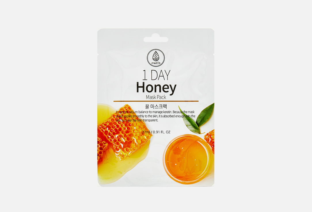 MEDB Face sheet mask 1 Day Honey 1 pcs MEDB Face sheet mask 1 Day Honey