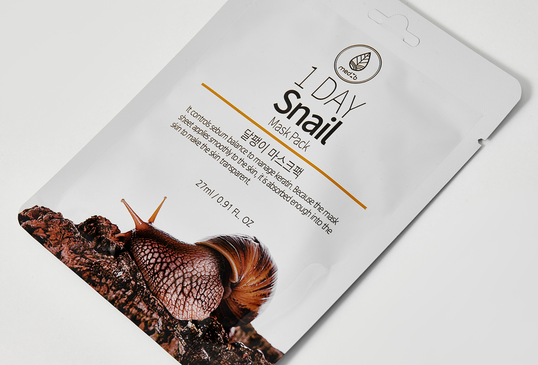 MEDB Face sheet mask 1 Day Snail 27 ml MEDB Face sheet mask 1 Day Snail