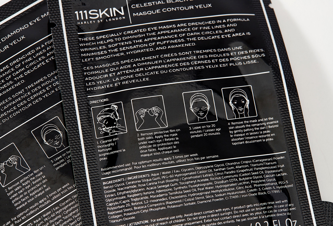 111SKIN Патчи для области вокруг глаз Celestial Black Diamond Eye Mask