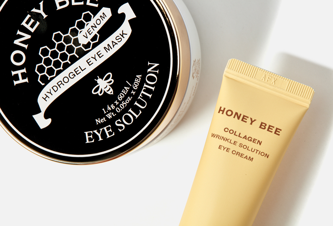 True Island Hydrogel Mask and Eye Cream Set Honey bee eye solution 2 pcs True Island Hydrogel Mask and Eye Cream Set Honey bee eye solution