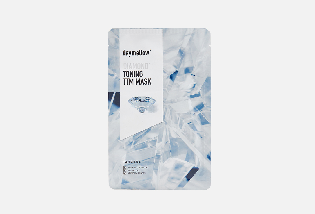 daymellow Moisturizing Face Sheet Mask DIAMOND' TONING TTM MASK 1 pcs daymellow Moisturizing Face Sheet Mask DIAMOND' TONING TTM MASK