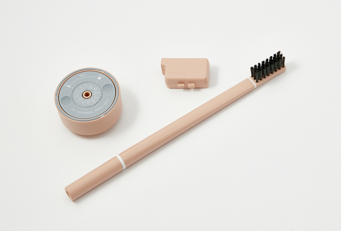 PIUMA Soft toothbrush with stand NUDE ROSE