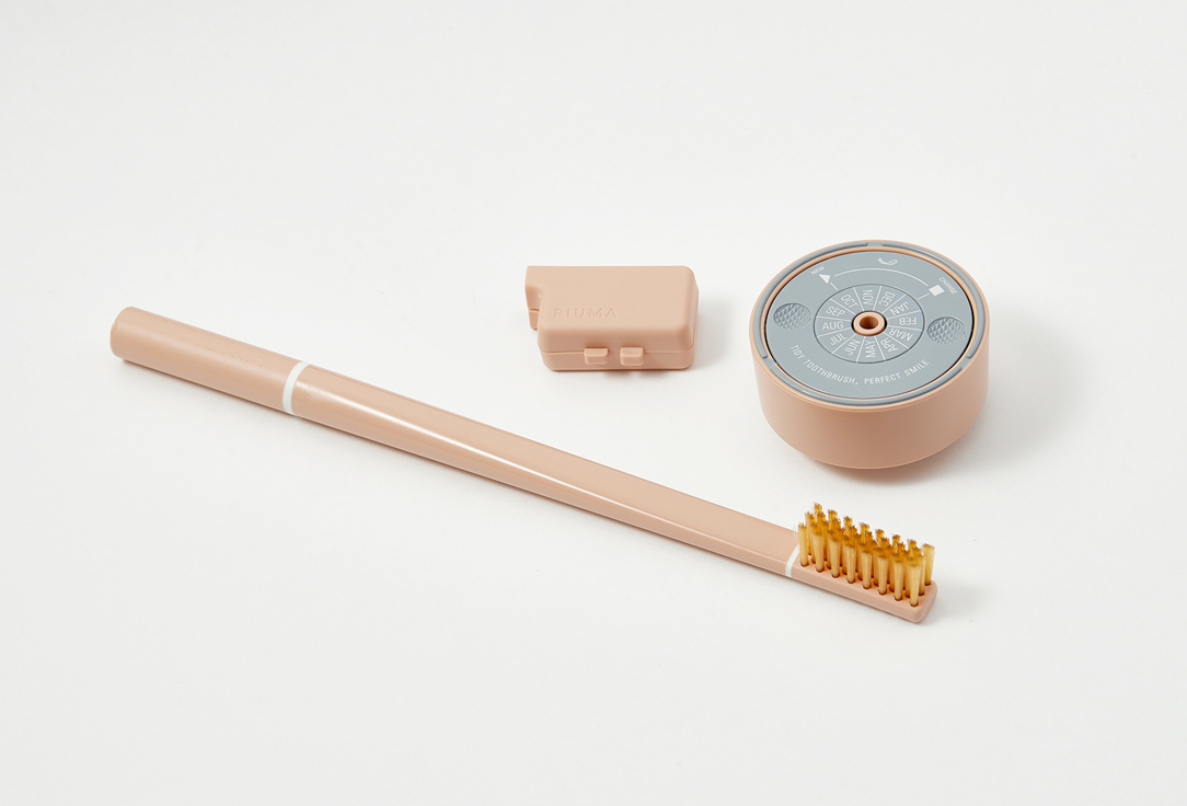 PIUMA Medium toothbrush with stand VITAMIN C
