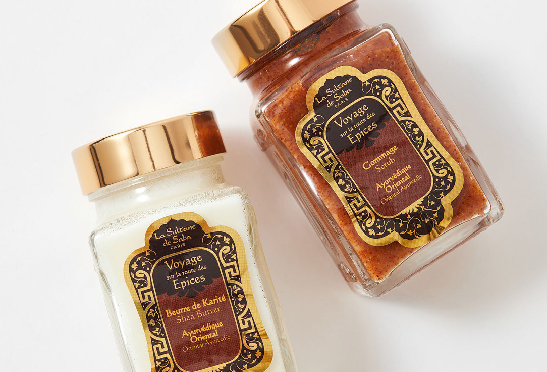 La Sultane de Saba Gift Set: Body Oil, Butter, Scrub Ayurvedic 4 pcs La Sultane de Saba Gift Set: Body Oil, Butter, Scrub Ayurvedic