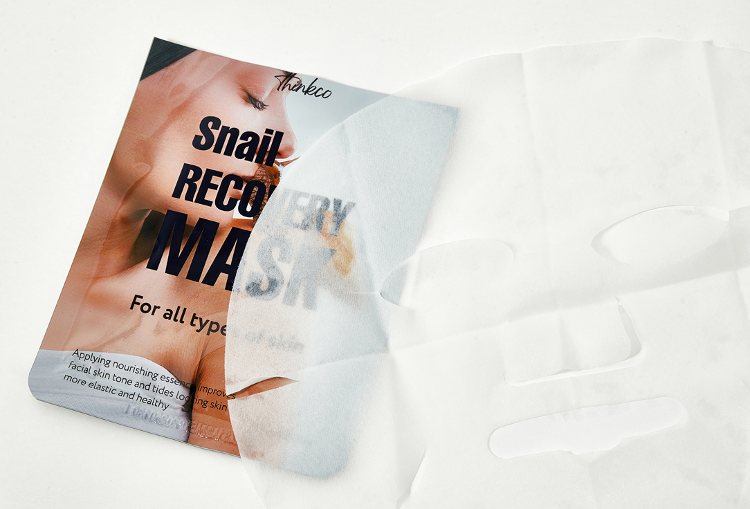 thinkco Тканевая маска для лица с муцином улитки Snail RECOVERY MASK